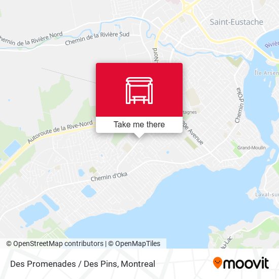 Des Promenades / Des Pins map