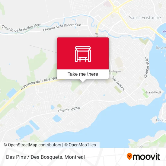 Des Pins / Des Bosquets map