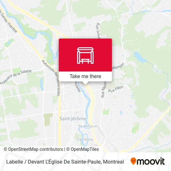 Labelle / Devant L'Église De Sainte-Paule map