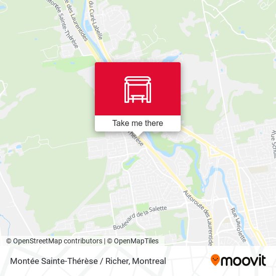 Montée Sainte-Thérèse / Richer map
