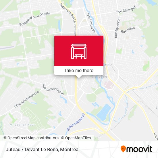Juteau / Devant Le Rona map