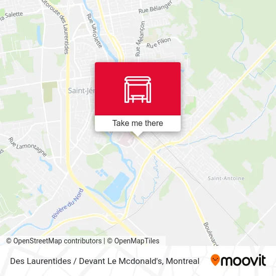 Des Laurentides / Devant Le Mcdonald's map