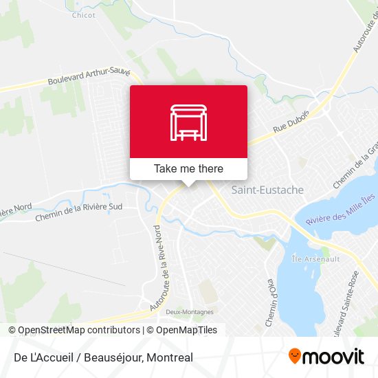 De L'Accueil / Beauséjour map