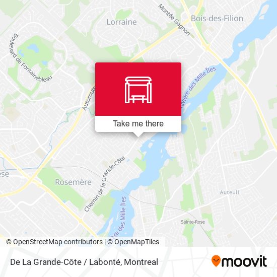 De La Grande-Côte / Labonté map