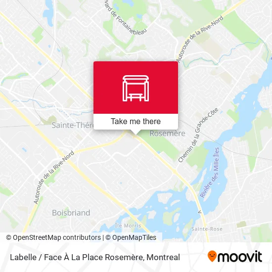 Labelle / Face À La Place Rosemère map