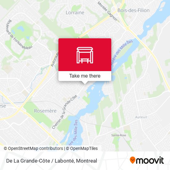 De La Grande-Côte / Labonté map