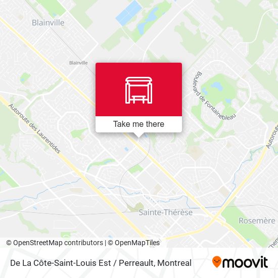 De La Côte-Saint-Louis Est / Perreault map