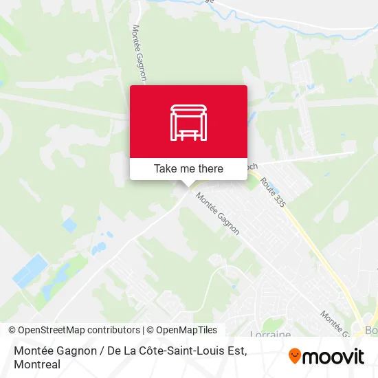Montée Gagnon / De La Côte-Saint-Louis Est map