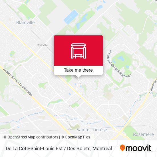 De La Côte-Saint-Louis Est / Des Bolets map