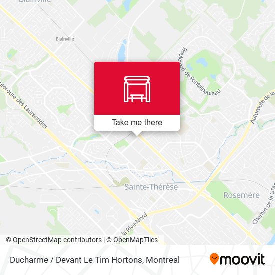 Ducharme / Devant Le Tim Hortons map