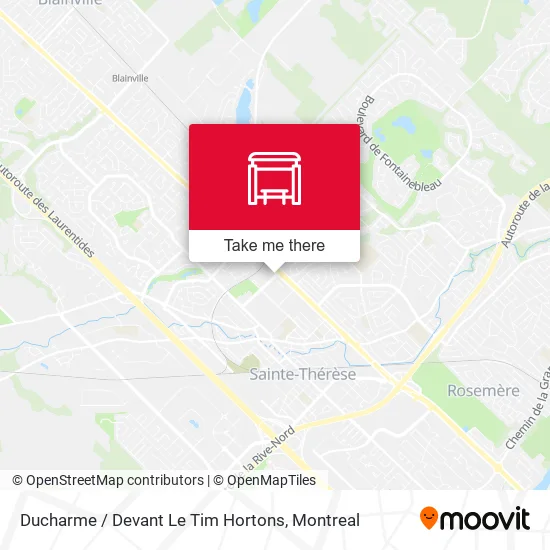 Ducharme / Devant Le Tim Hortons map