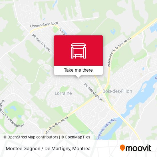 Montée Gagnon / De Martigny map