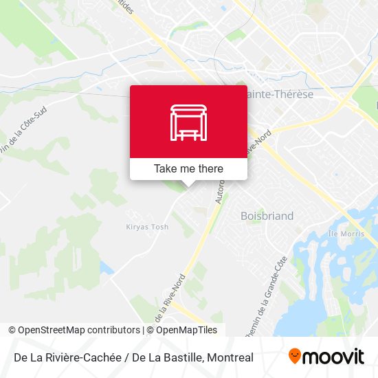 De La Rivière-Cachée / De La Bastille map
