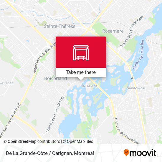 De La Grande-Côte / Carignan map