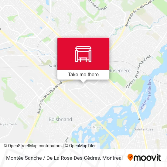 Montée Sanche / De La Rose-Des-Cèdres map