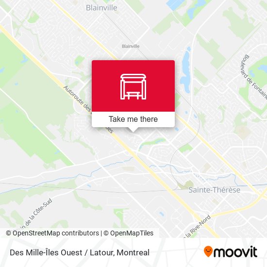 Des Mille-Îles Ouest / Latour map