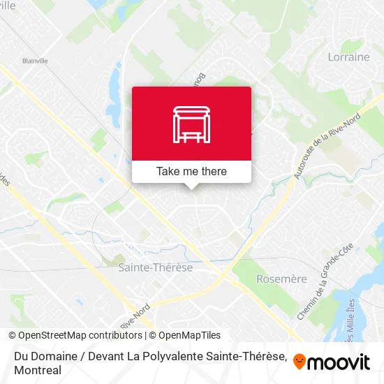 Du Domaine / Devant La Polyvalente Sainte-Thérèse map