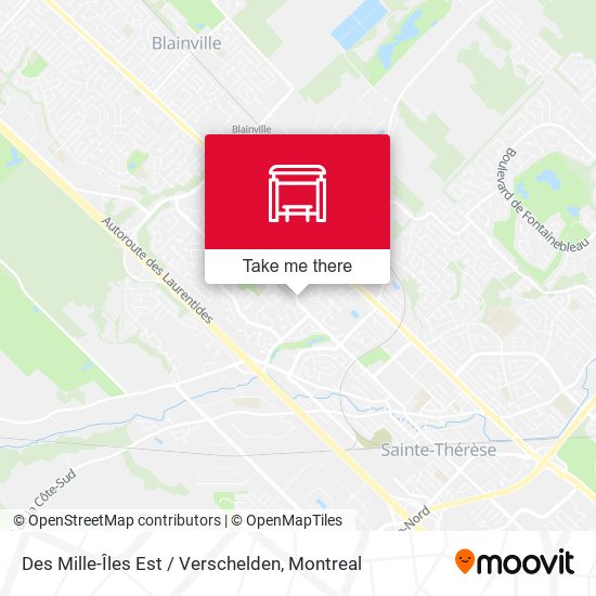 Des Mille-Îles Est / Verschelden map