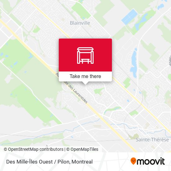 Des Mille-Îles Ouest / Pilon map