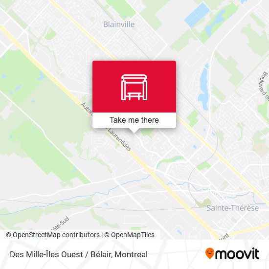 Des Mille-Îles Ouest / Bélair map