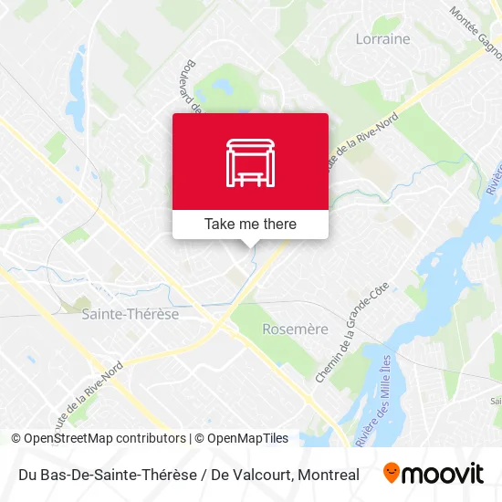 Du Bas-De-Sainte-Thérèse / De Valcourt map