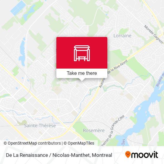 De La Renaissance / Nicolas-Manthet map