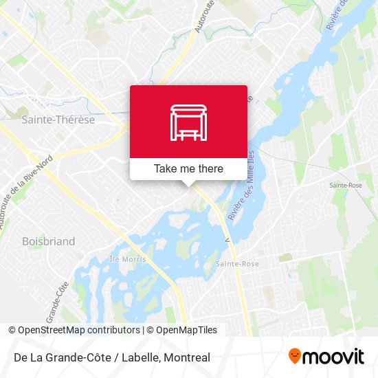 De La Grande-Côte / Labelle map