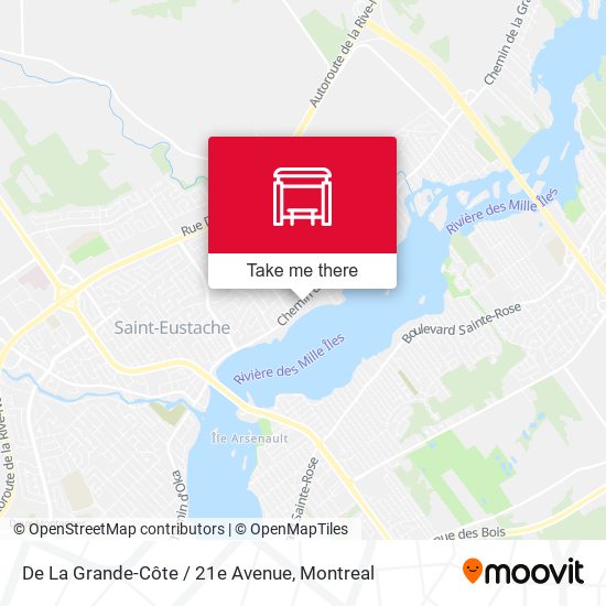 De La Grande-Côte / 21e Avenue map