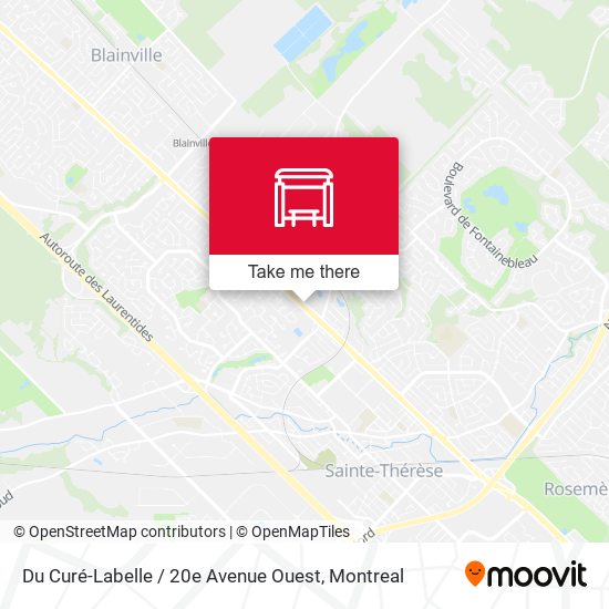 Du Curé-Labelle / 20e Avenue Ouest map