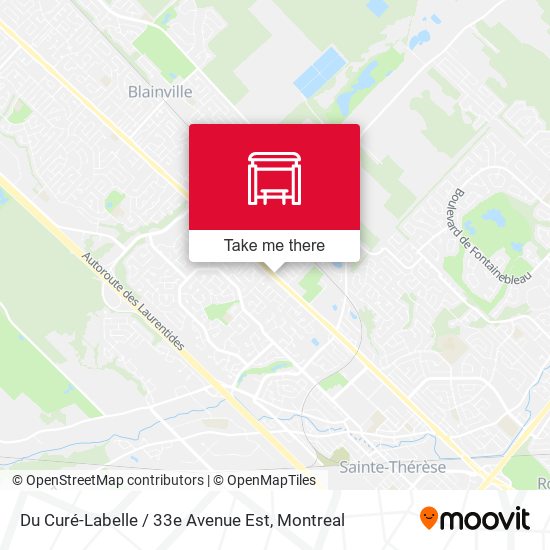 Du Curé-Labelle / 33e Avenue Est map