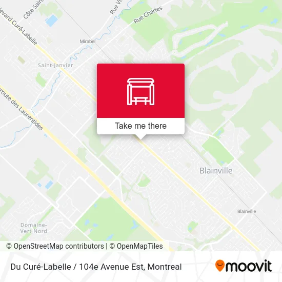 Du Curé-Labelle / 104e Avenue Est map