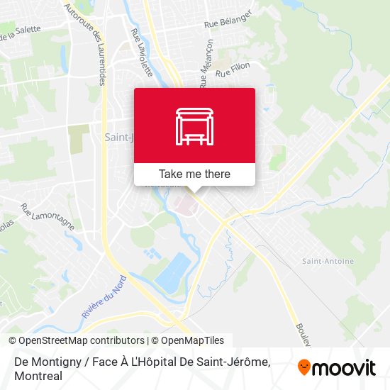 De Montigny / Face À L'Hôpital De Saint-Jérôme map