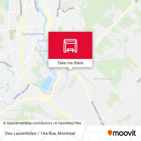 Des Laurentides / 16e Rue map