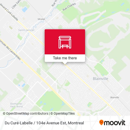 Du Curé-Labelle / 104e Avenue Est map