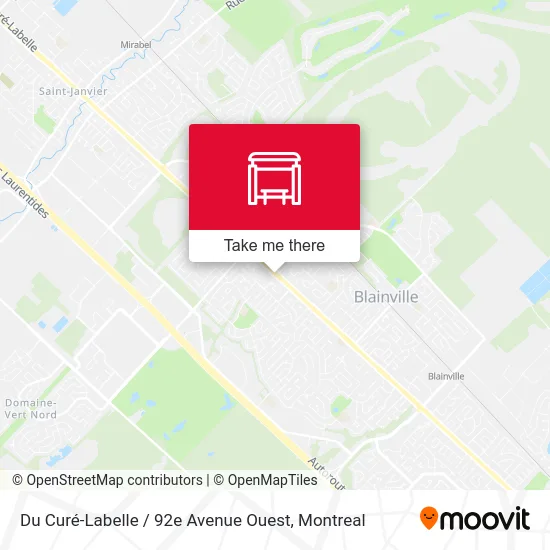 Du Curé-Labelle / 92e Avenue Ouest map