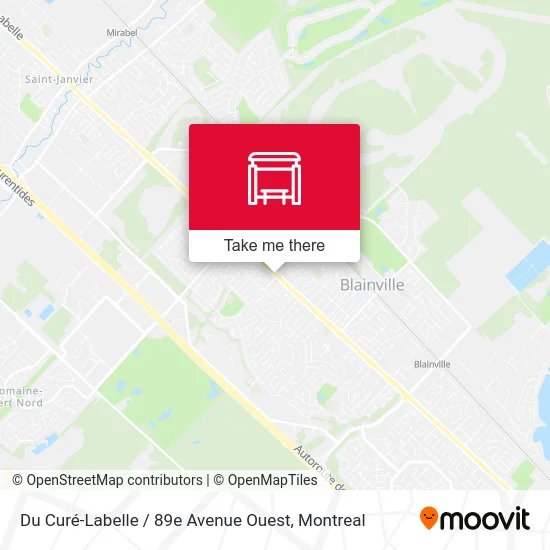 Du Curé-Labelle / 89e Avenue Ouest map