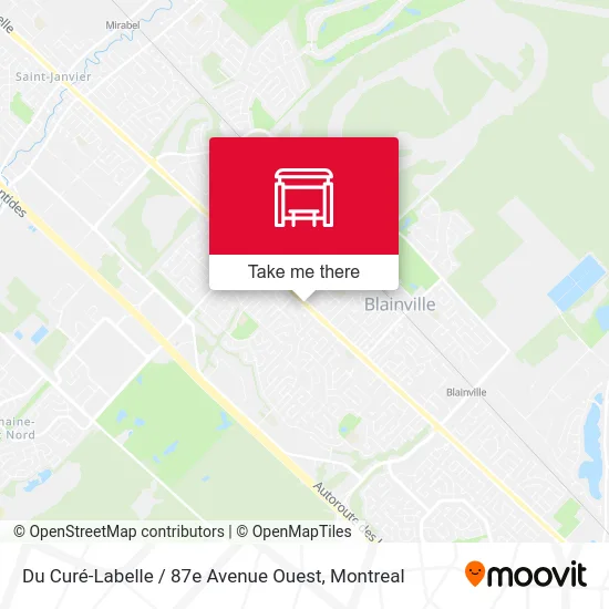Du Curé-Labelle / 87e Avenue Ouest map