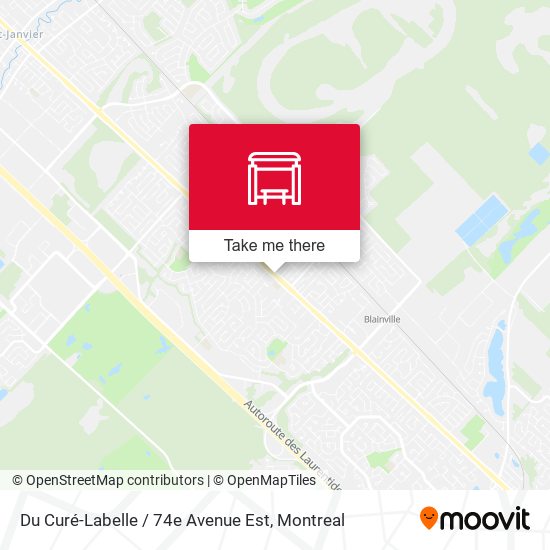 Du Curé-Labelle / 74e Avenue Est map