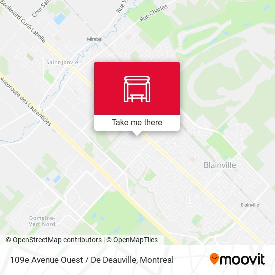 109e Avenue Ouest / De Deauville map