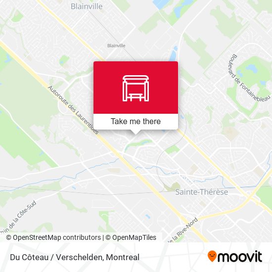 Du Côteau / Verschelden map