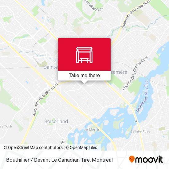 Bouthillier / Devant Le Canadian Tire map