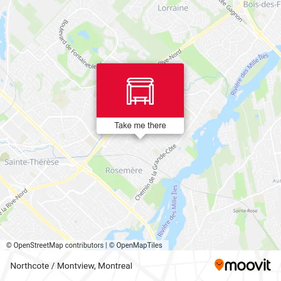 Northcote / Montview map