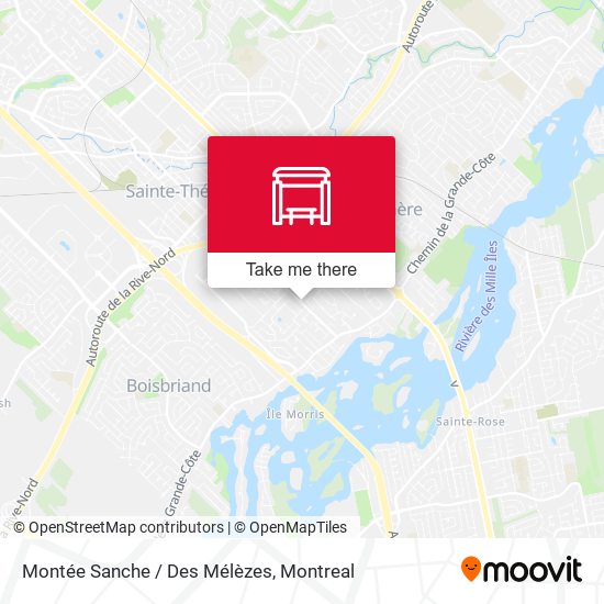 Montée Sanche / Des Mélèzes map