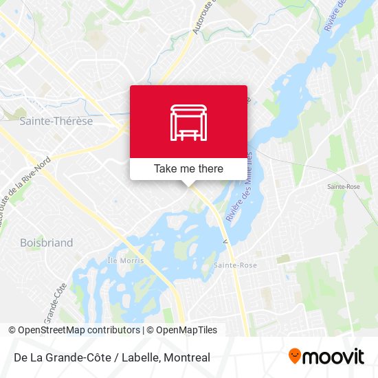 De La Grande-Côte / Labelle map