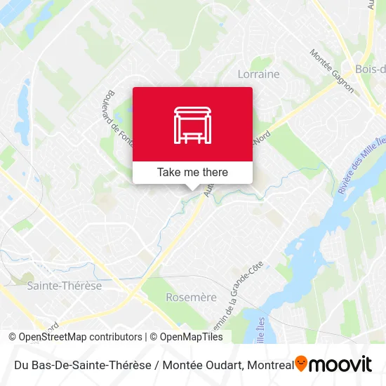 Du Bas-De-Sainte-Thérèse / Montée Oudart map