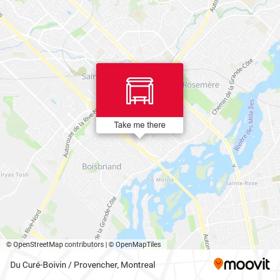 Du Curé-Boivin / Provencher map