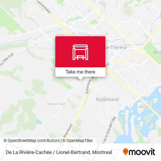 De La Rivière-Cachée / Lionel-Bertrand map