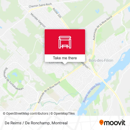 De Reims / De Ronchamp map