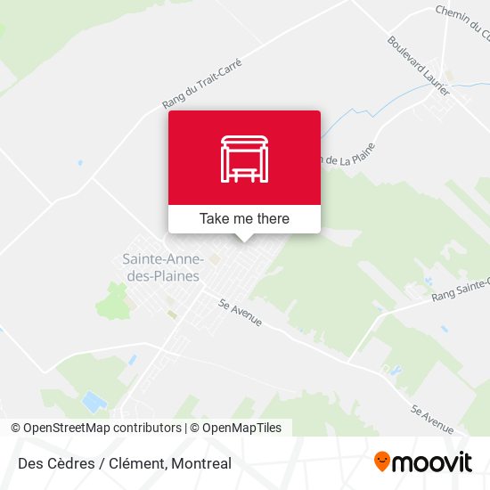 Des Cèdres / Clément map