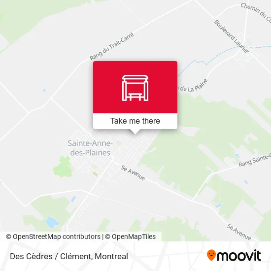 Des Cèdres / Clément map